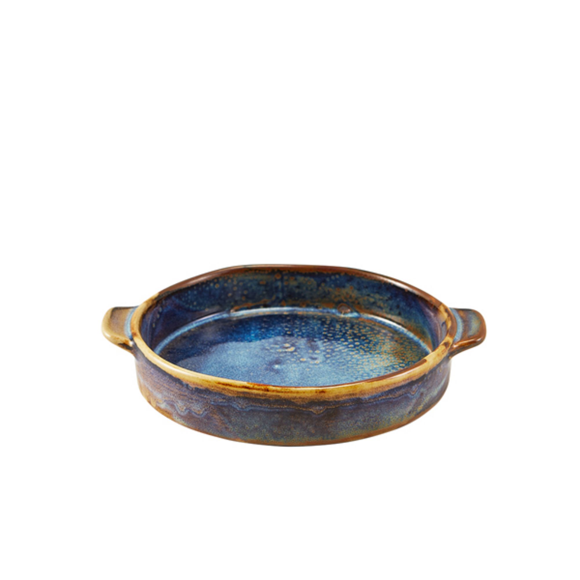 Picture of Terra Porcelain Aqua Blue Round Eared Dish 14.6cm - RD-PBL15