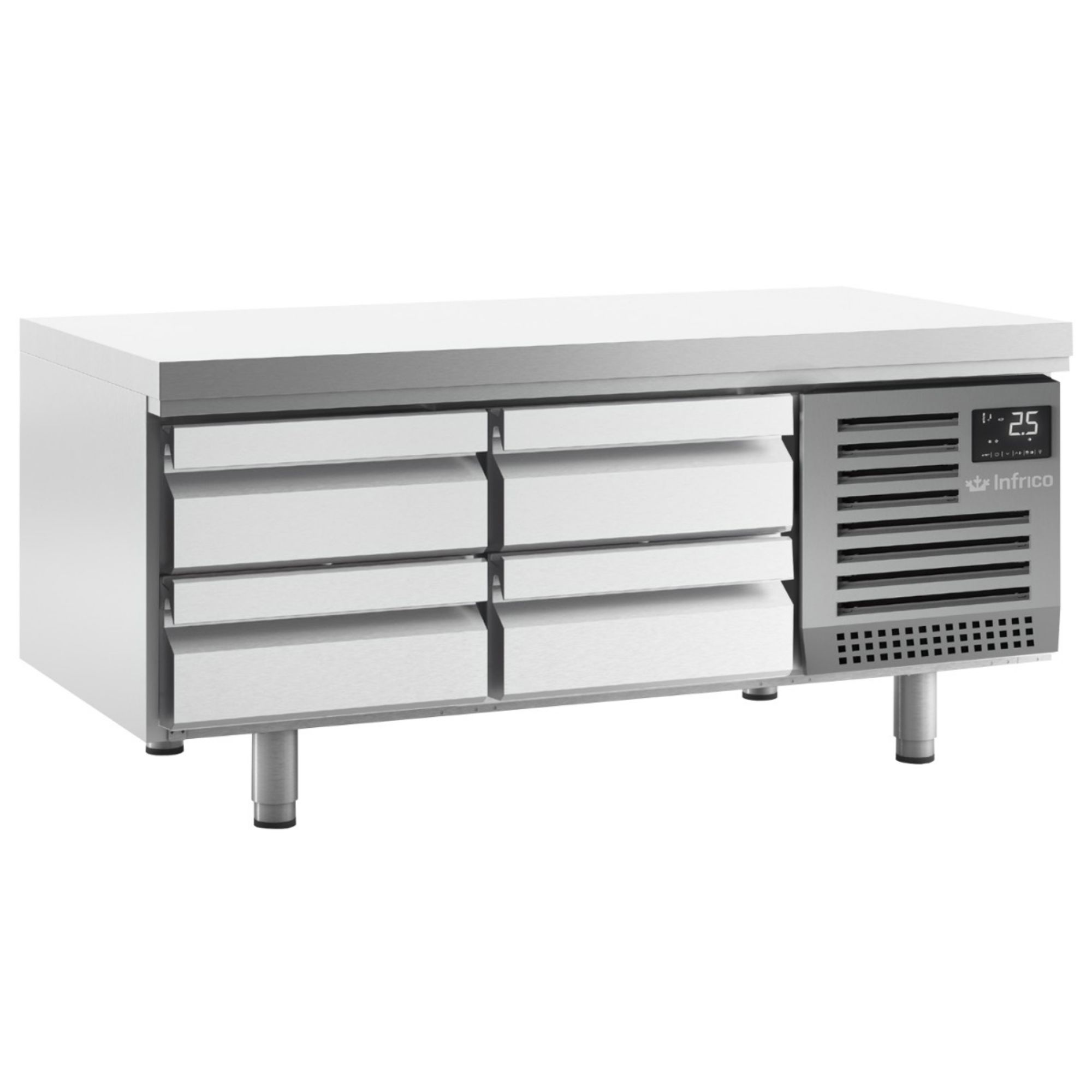 Picture of INFRICO 4 Drawer Low Height Gastronorm Snack Table 170L - MSG1400