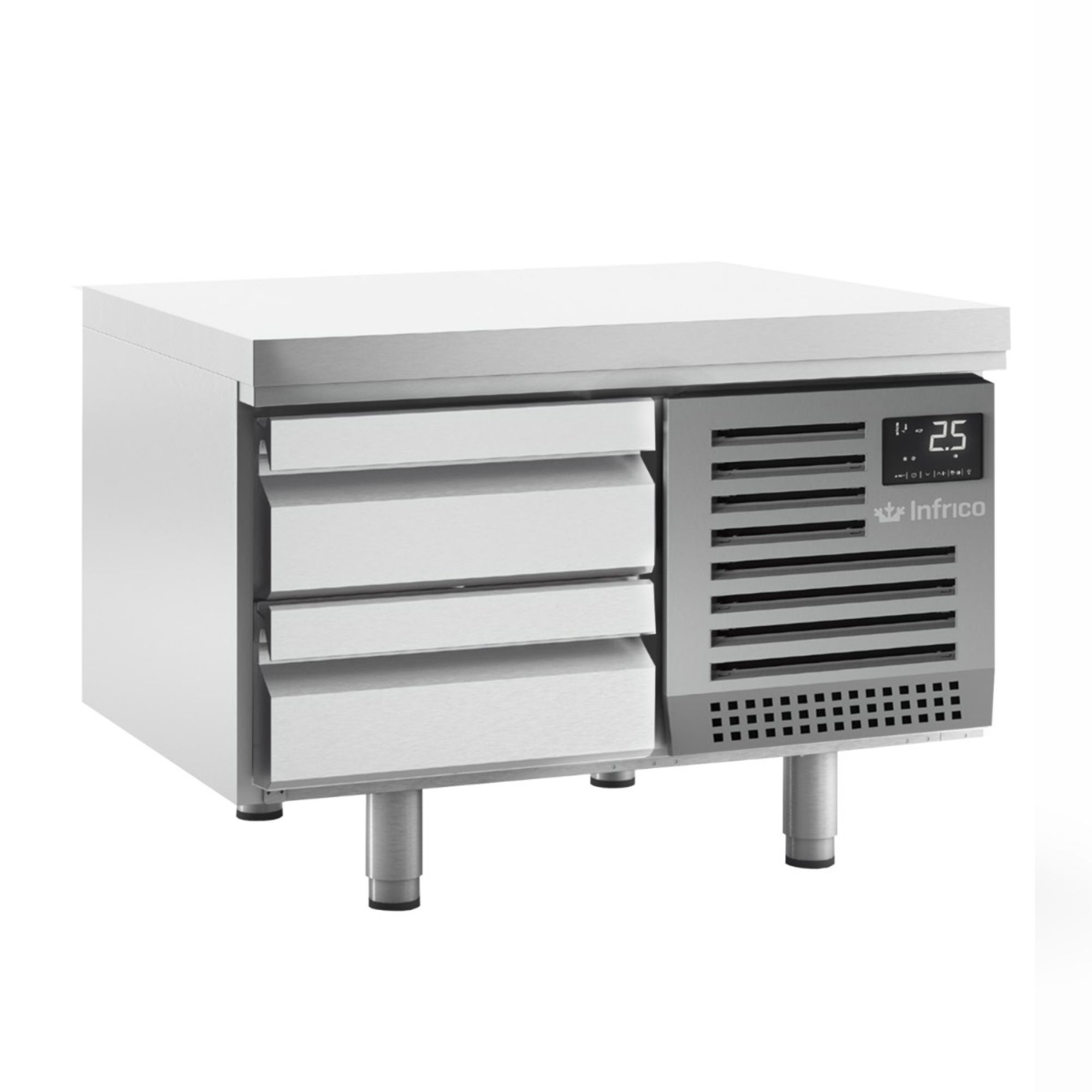 Picture of INFRICO 2 Drawer Low Height Gastronorm Snack Table 75L - MSG1000