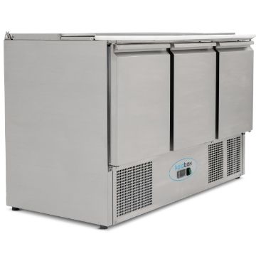 Show details for KOLDBOX Compact Triple Door Refrigerated Saladette - KXCC3-PREP Picture of KOLDBOX Compact Triple Door Refrigerated Saladette - KXCC3-PREP