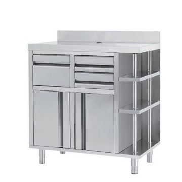 Show details for INFRICO Back Bar Coffee Unit 1000mm Wide Shelves to Right - MCAF1000CI Picture of INFRICO Back Bar Coffee Unit 1000mm Wide Shelves to Right - MCAF1000CI