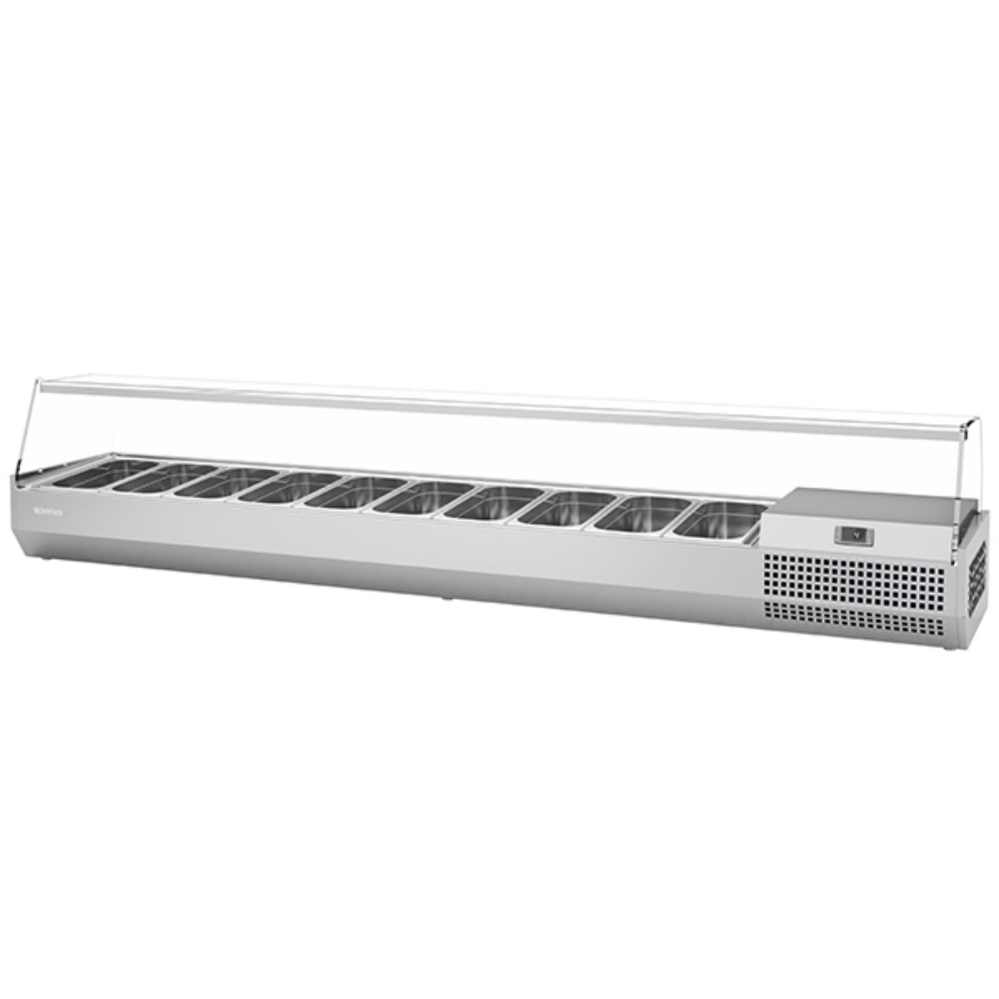Picture of INFRICO 1/3 GASTRONORM PREP TOP WITH GLASS COVER 2300MM(W) - VIP2330B13CR