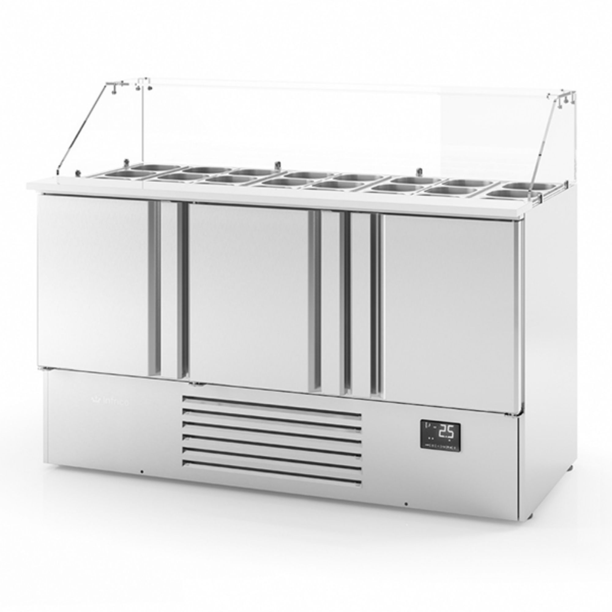 Picture of INFRICO 3 DR Compact GN Prep Station with Display 355L - ME1003KB