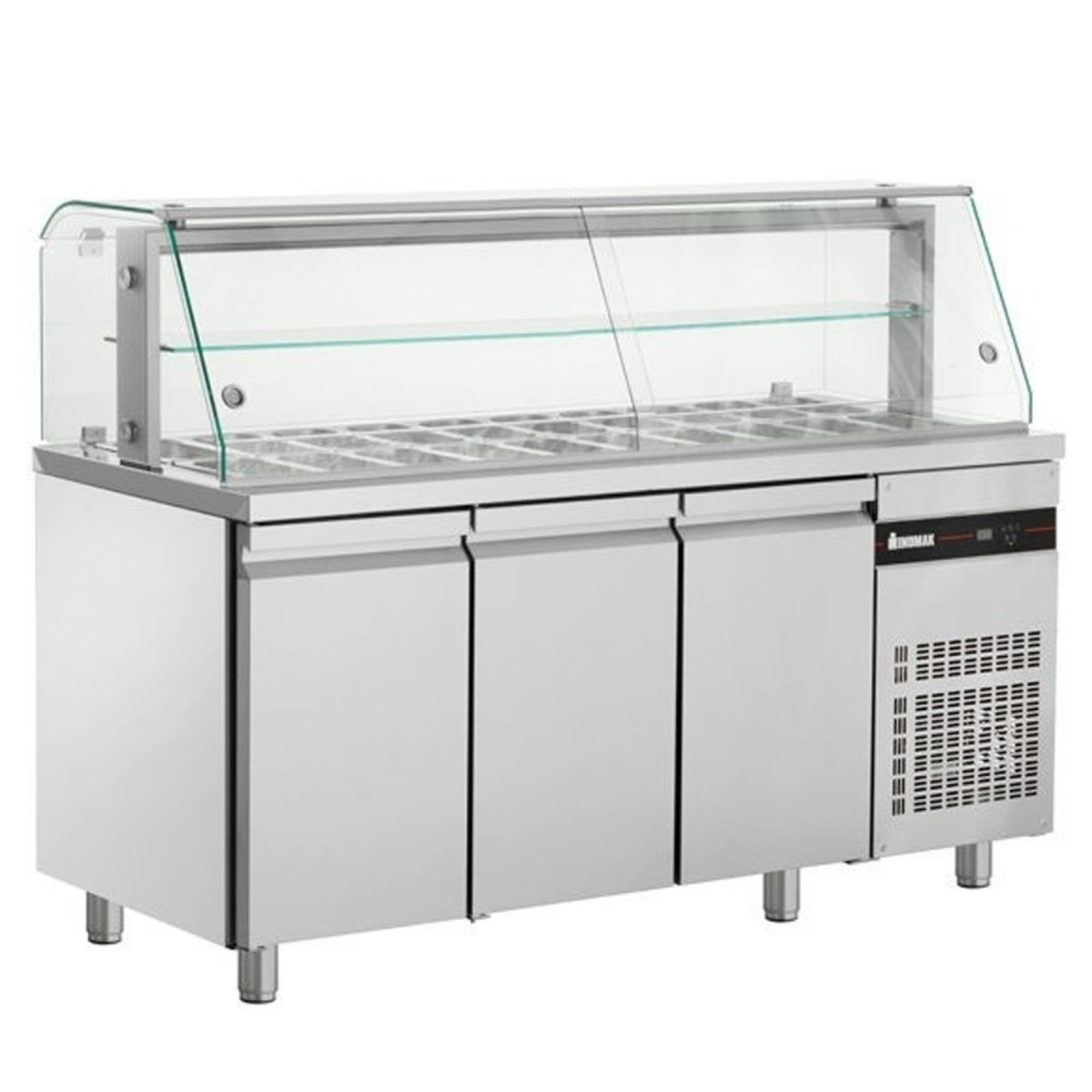Picture of INOMAK Triple Hinged Door Saladette With Display Case - ZQFP999