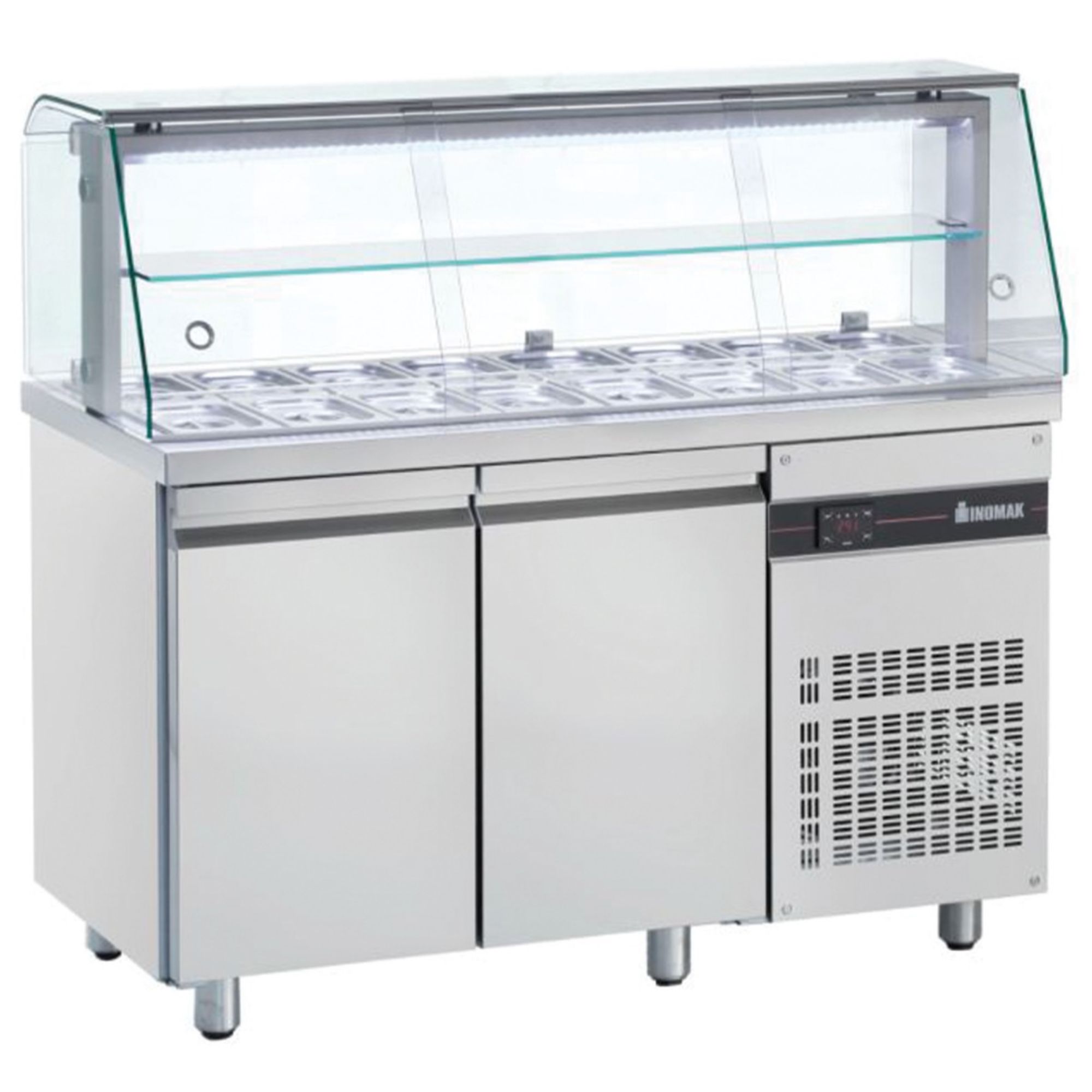 Picture of INOMAK Double Hinged Door Saladette With Display Case - ZQFP99