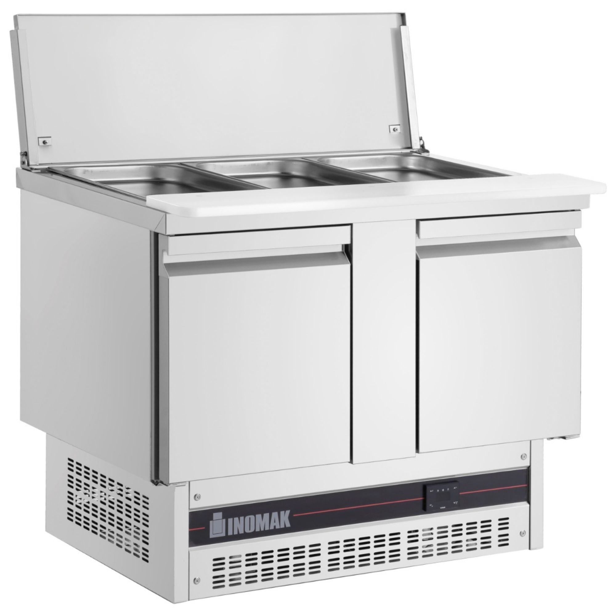 Picture of INOMAK Double Hinged Door Gastronorm Saladette With Cutting Board - BSV77-HC