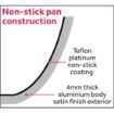 Picture of Vogue Aluminium Non-Stick Teflon Platinum Plus Oval Frying Pan 36cm - T357OG
