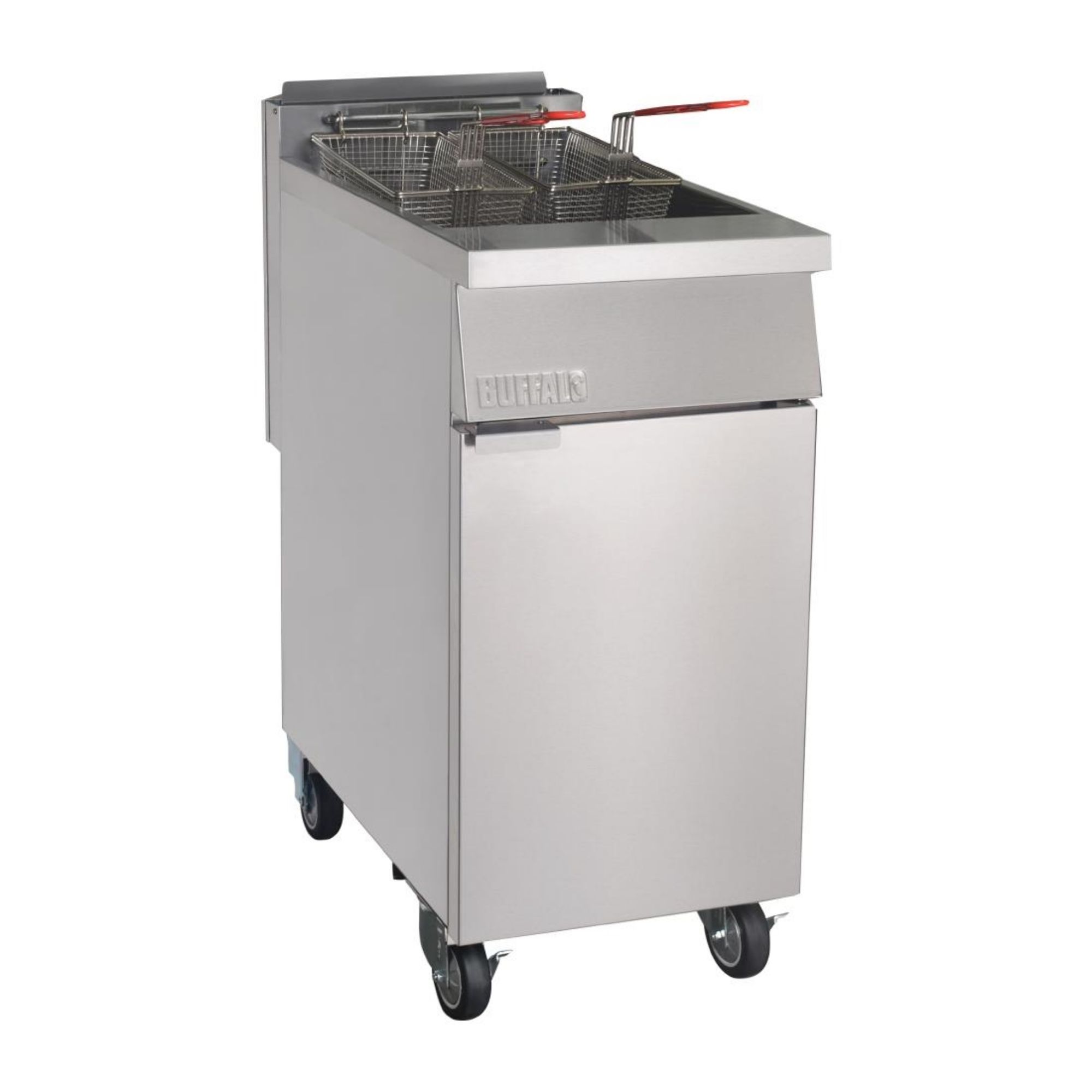 Picture of Buffalo Single Tank Twin Basket Freestanding Gas Fryer - DC319-NOG