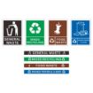 Picture of Jantex Simpler Recycling Slim Bin Bundle Black 4x 80Ltr - SA837