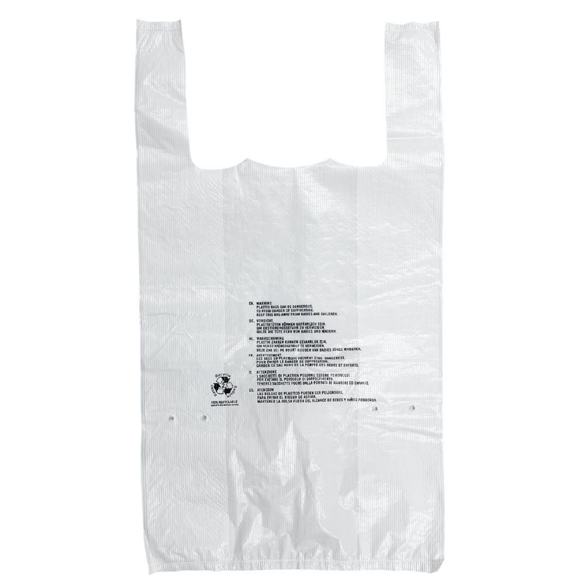 Picture of Fiesta Recyclable Large White Carrier Bag (1000 Pack) - HP875