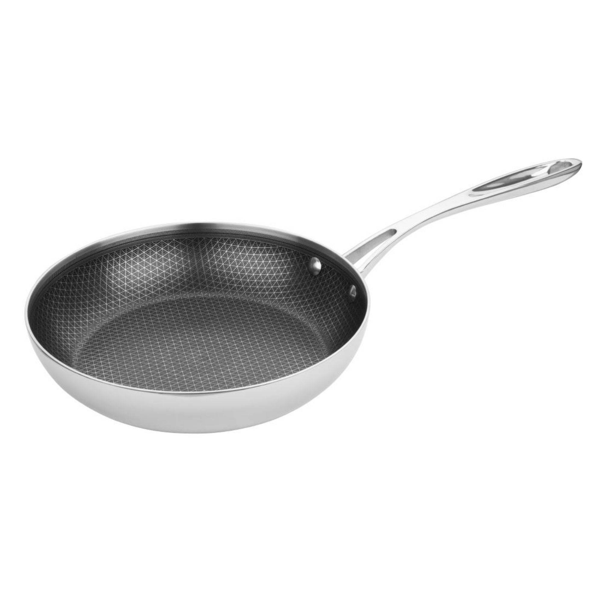 Picture of Vogue Tri-Shield Stainless Steel Frying Pan with Clad Coating 24cm - GP188