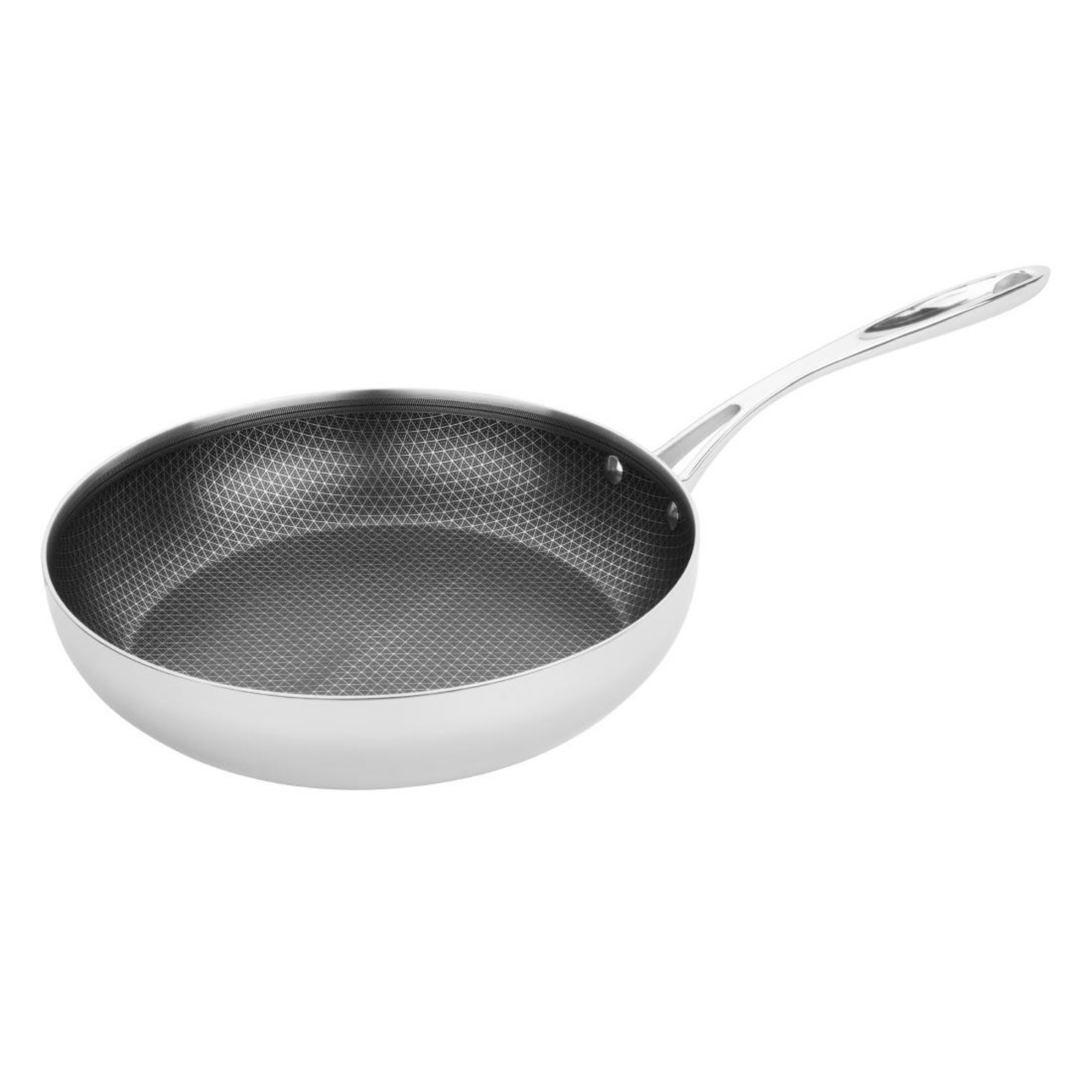 Picture of Vogue Tri-Shield Stainless Steel Frying Pan with Clad Coating 28cm - GP189