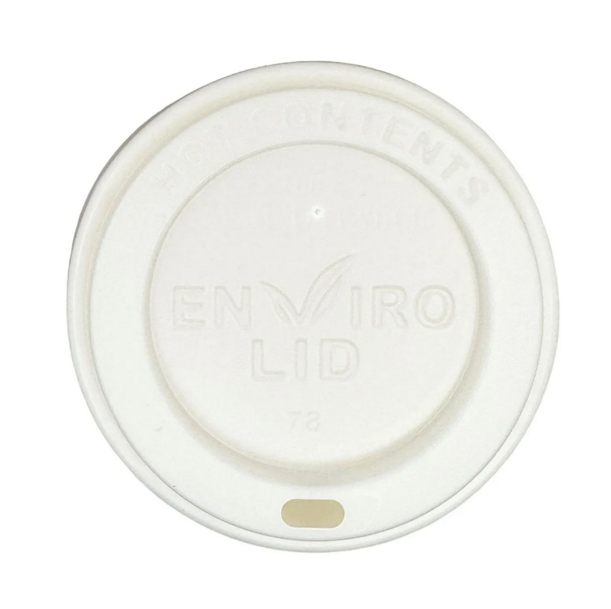 Picture of White 12/16oz compostable hot cup lids (10 x 100’s) - 105003