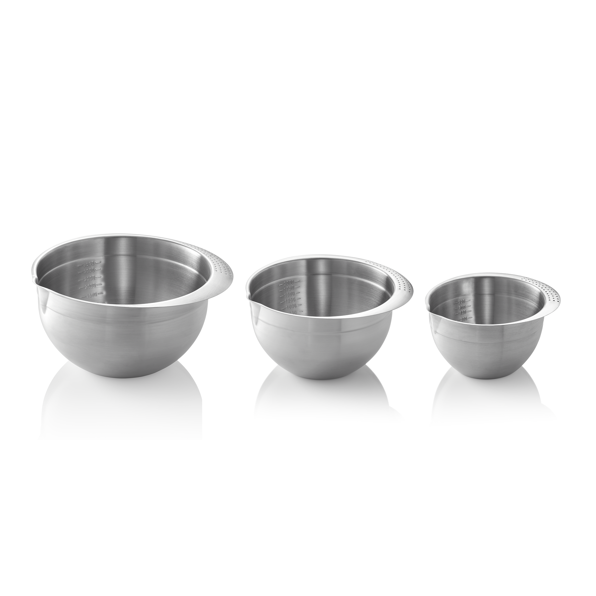 Picture of Cucina Mixing Bowl Set Chrome Nickel Steel 18/8 Pack of 3 - 1701003