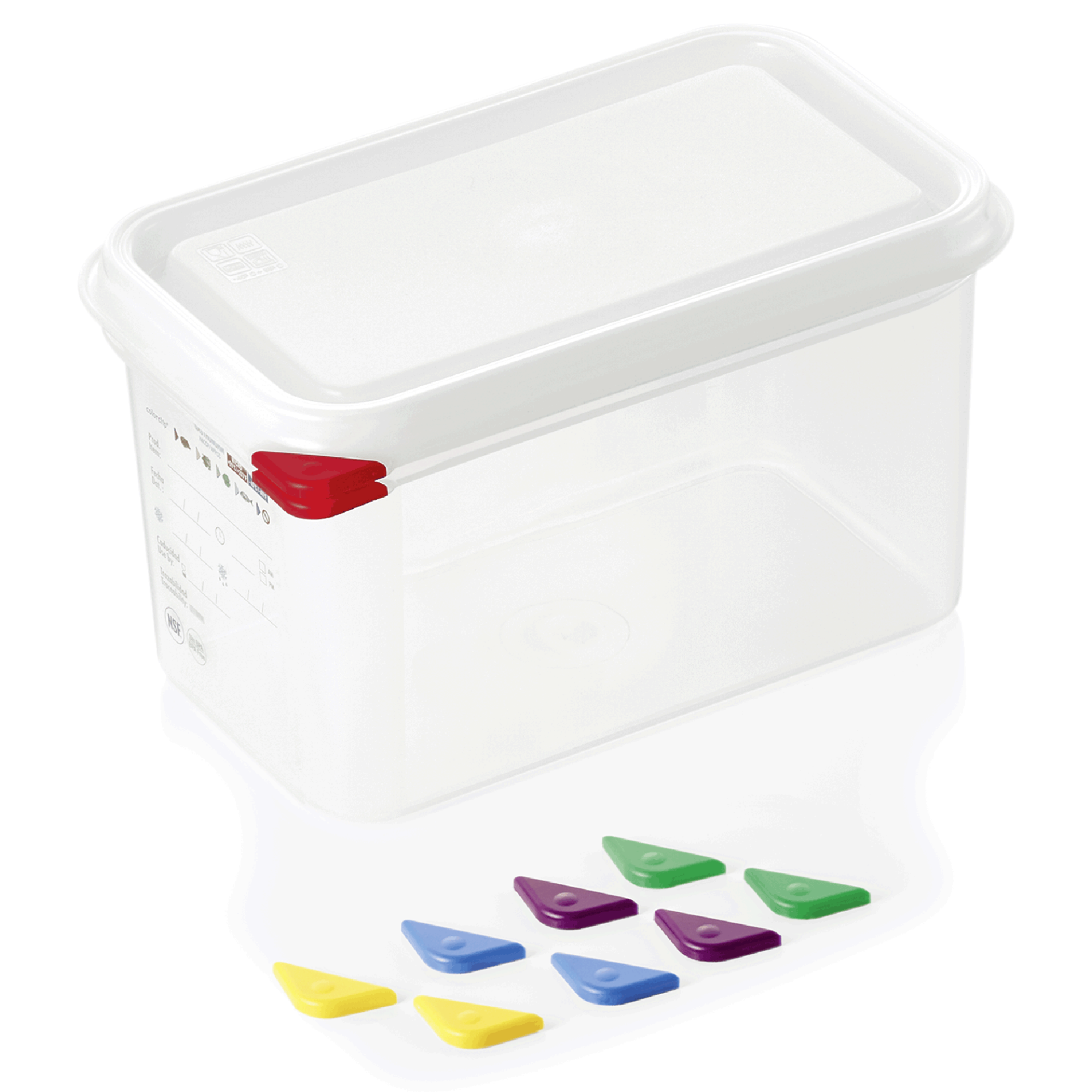 Picture of Was Germany GN Container Polypropylene Set with Lid, Pack of 6 - 8614150