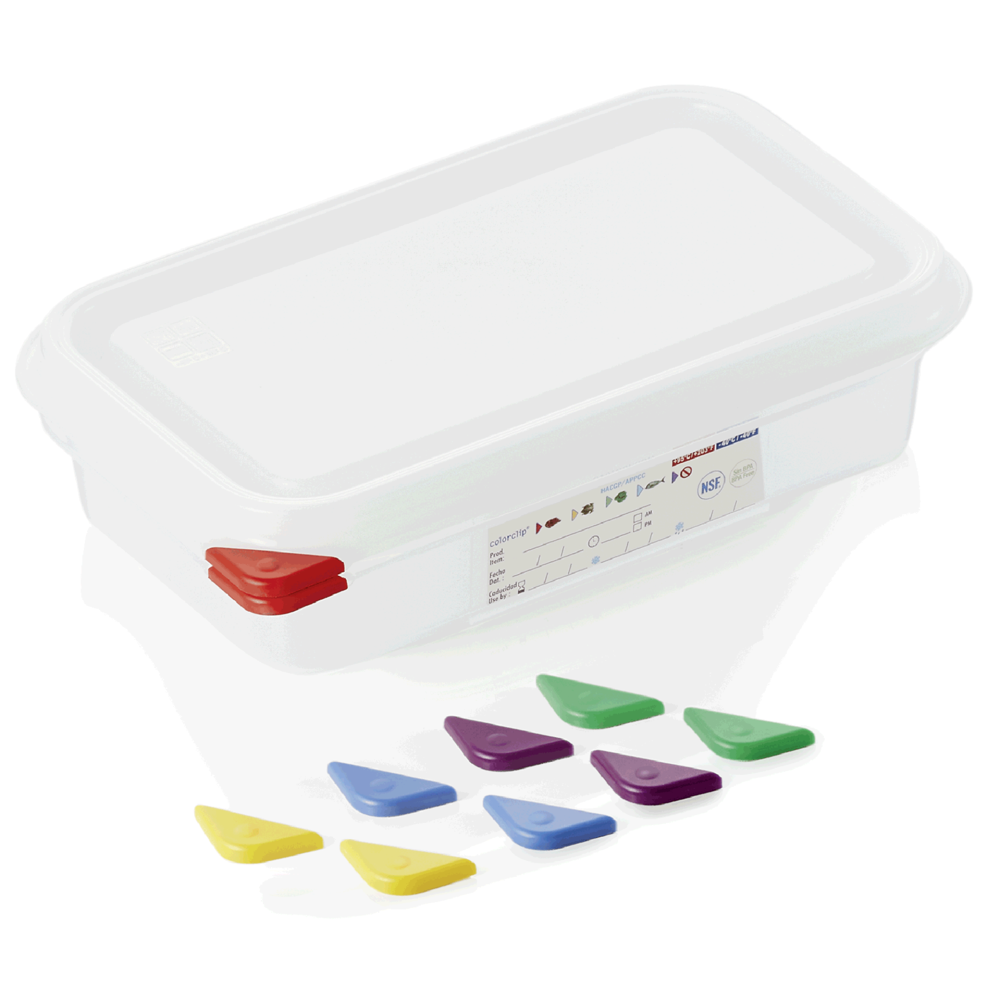 Picture of Was Germany GN Container 1/4 Set with Lid, Polypropylene, Pack of 6 - 8614065