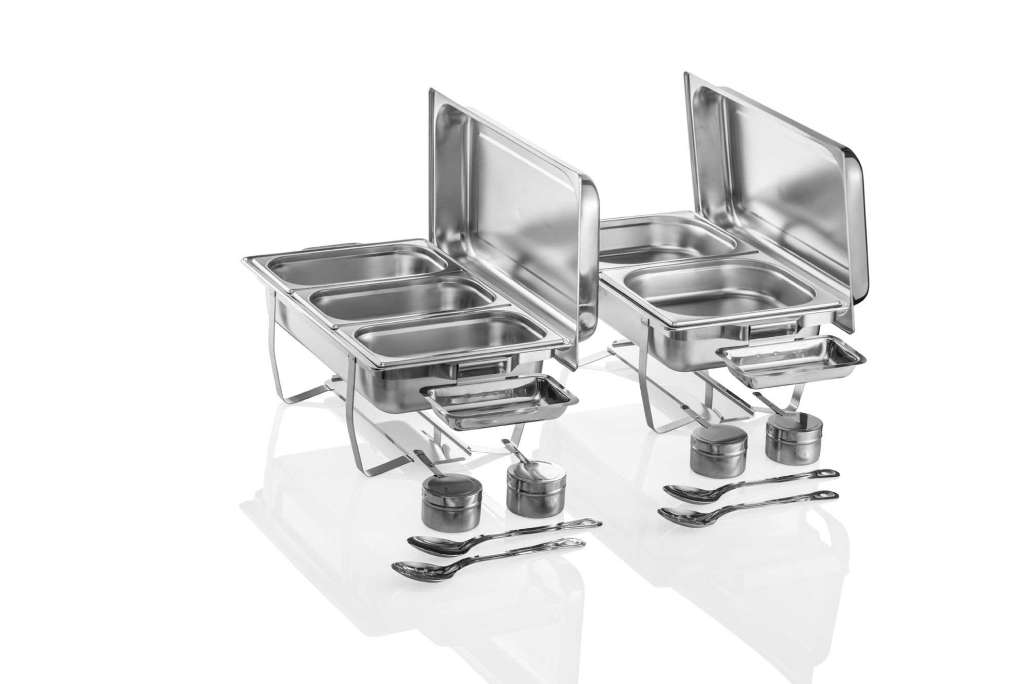 Picture of Was Germany Chafing Dish GN 1/1 Set Chrome Nickel Steel Pack of 2 - 1460002