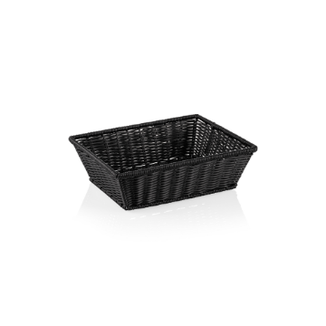 Show details for Weaver Pro GN Basket 1/2 Black Polypropylene Chrome Nickel Steel - 5091012 Picture of Weaver Pro GN Basket 1/2 Black Polypropylene Chrome Nickel Steel - 5091012