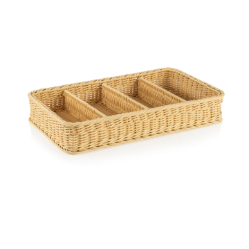 Show details for Weaver Pro GN Cutlery Basket 1/1 Light Beige Polypropylene - 5079311 Picture of Weaver Pro GN Cutlery Basket 1/1 Light Beige Polypropylene - 5079311