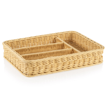 Show details for Weaver Pro Cutlery Basket Light Beige Polypropylene 40x30x6.5 cm - 5078340 Picture of Weaver Pro Cutlery Basket Light Beige Polypropylene 40x30x6.5 cm - 5078340