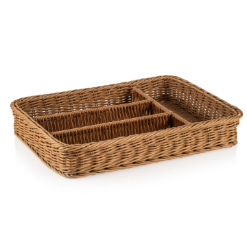 Show details for Weaver Pro Cutlery Basket Beige Polypropylene 40 x 30 x 6.5 cm - 5078240 Picture of Weaver Pro Cutlery Basket Beige Polypropylene 40 x 30 x 6.5 cm - 5078240