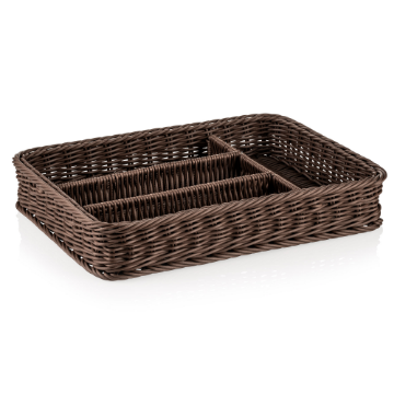 Show details for Weaver Pro Cutlery Basket 40 x 30 x 6.5 cm Brown Polypropylene - 5078140 Picture of Weaver Pro Cutlery Basket 40 x 30 x 6.5 cm Brown Polypropylene - 5078140