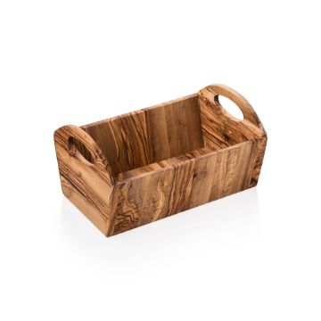Show details for Pure Olive Wood Basket, 33.5 x 17.5 cm - 1853034 Picture of Pure Olive Wood Basket, 33.5 x 17.5 cm - 1853034