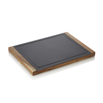 Show details for Was Germany Slate & Serve Board, Natural Slate & Acacia Wood - 3320037 Picture of Was Germany Slate & Serve Board, Natural Slate & Acacia Wood - 3320037