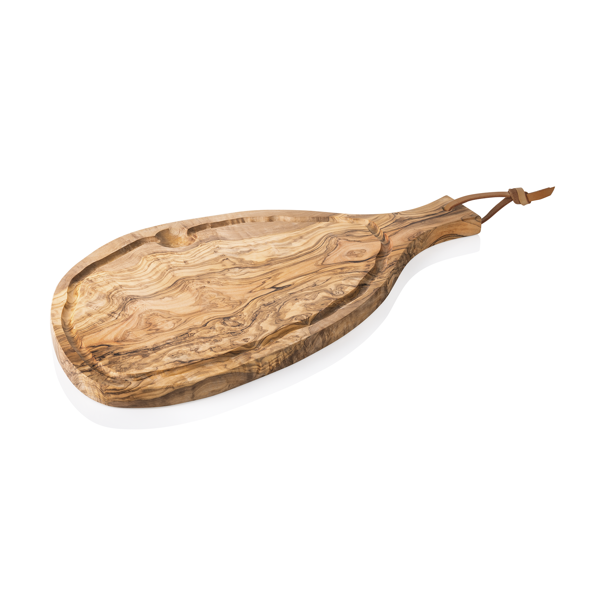 Picture of Pure Olive Serving Board with Handle, 50 x 23 cm, Olive Wood - 1849050