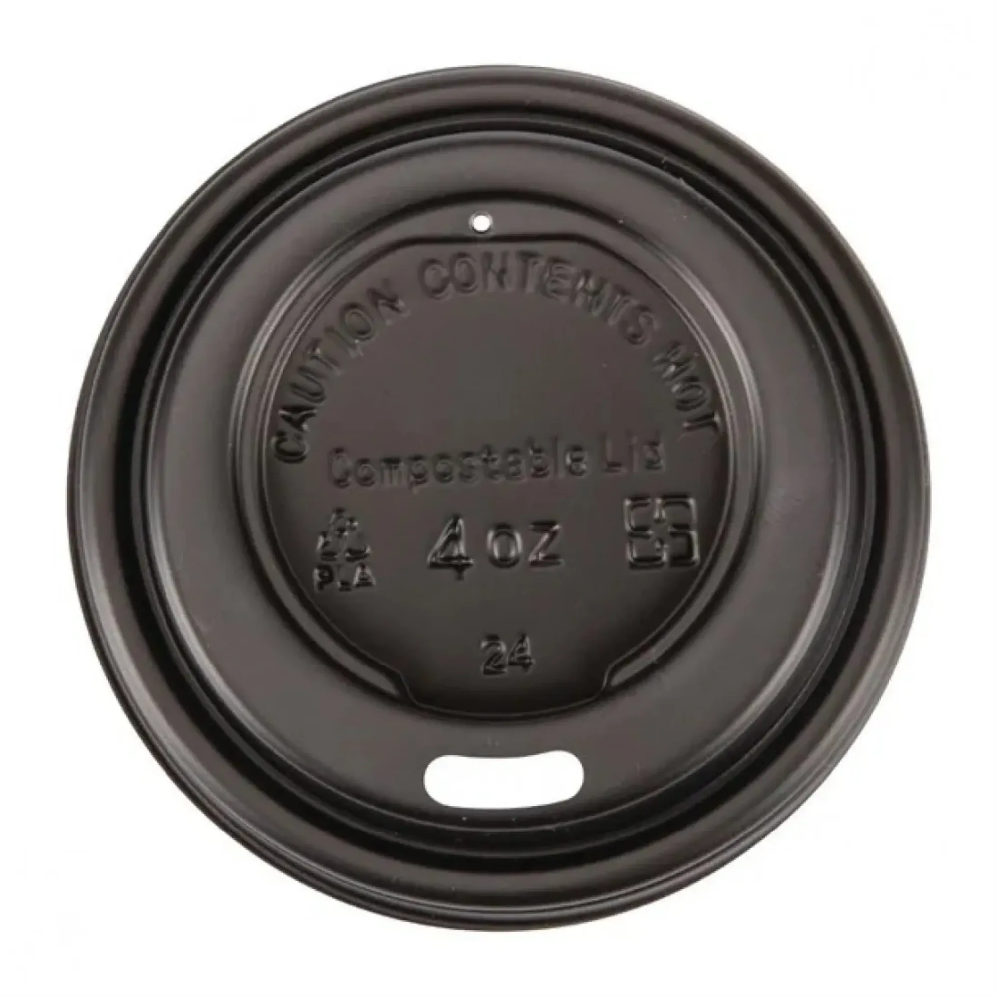 Picture of Fiesta Green Cpla 4oz Hot Cup Lids Blk (sleeve 50) - 88870196