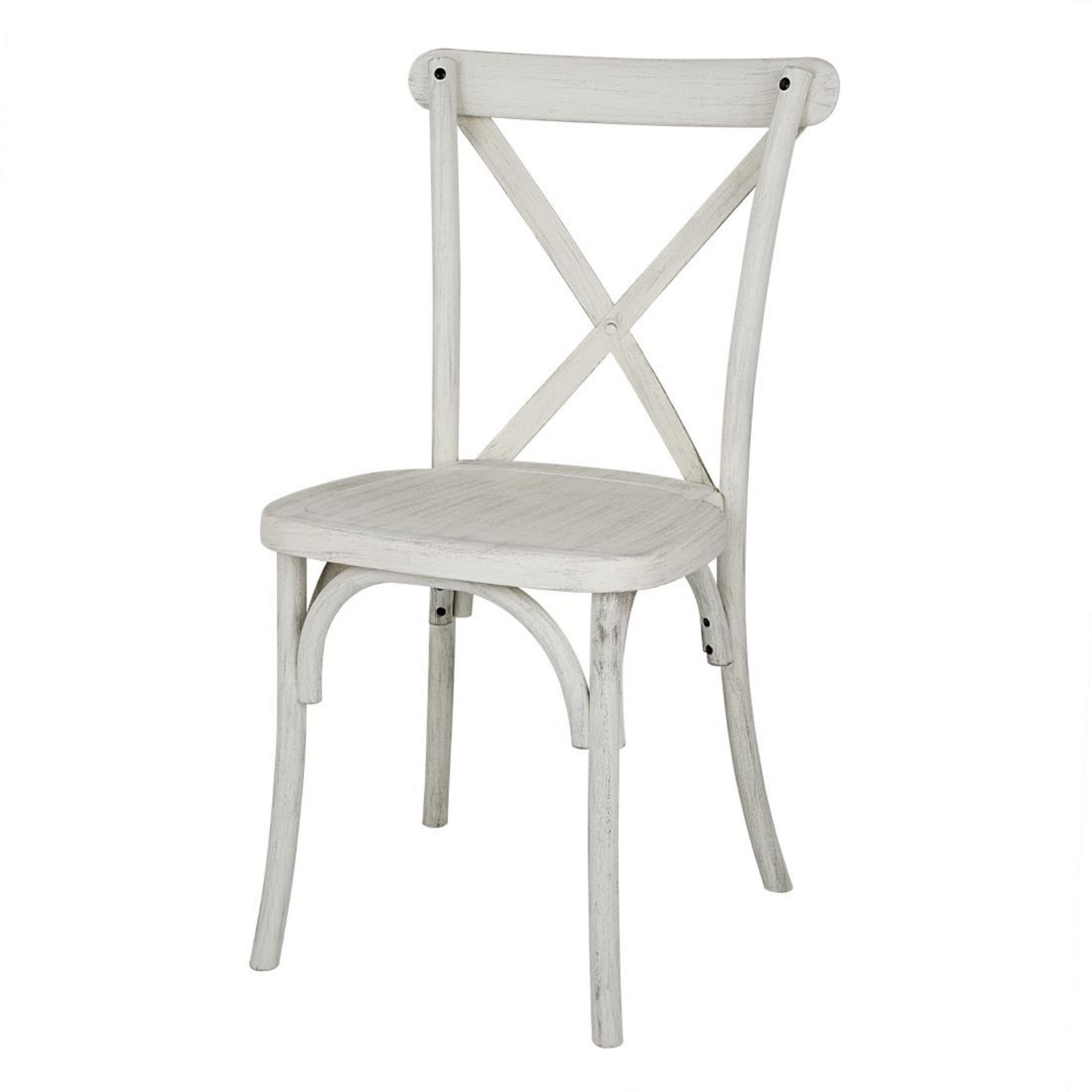 Picture of Bolero Manhattan Cross-Back Resin Chairs Limewash (4 Pack) - HW280