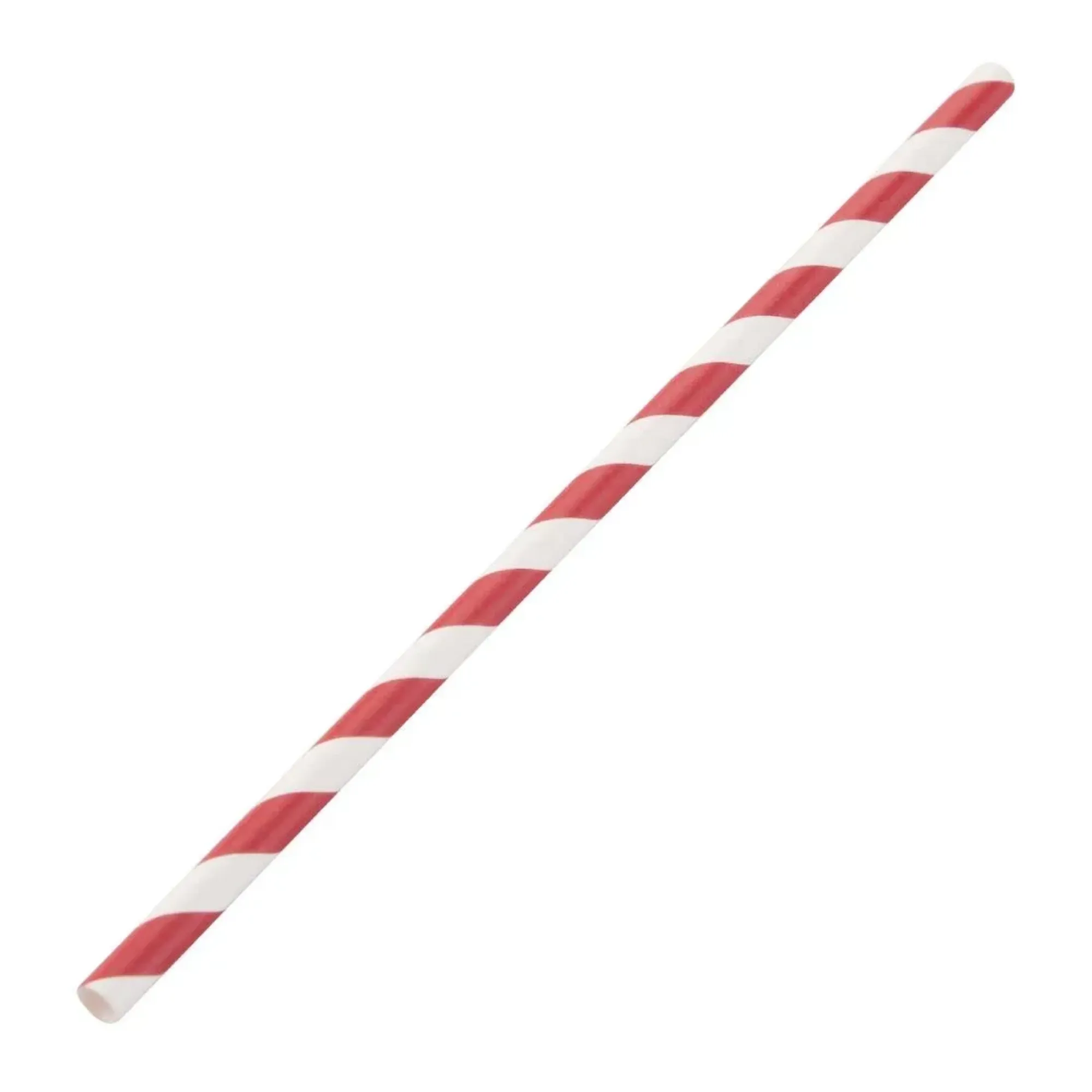 Picture of Bio Wrapped Red White Paper Straws 8'' X 100 - 77762646