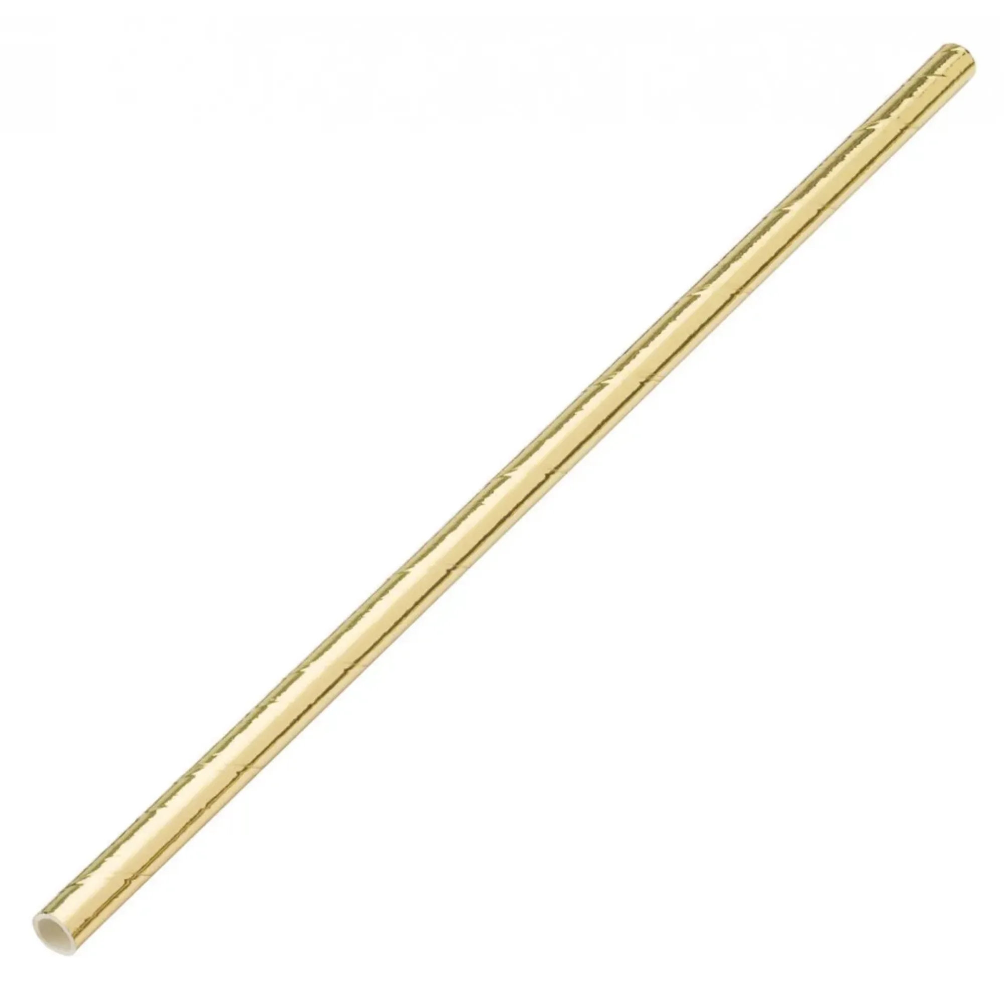Picture of Biodegradable Straws Gold Paper 8'' X 250 X 24 Pk - 77762641
