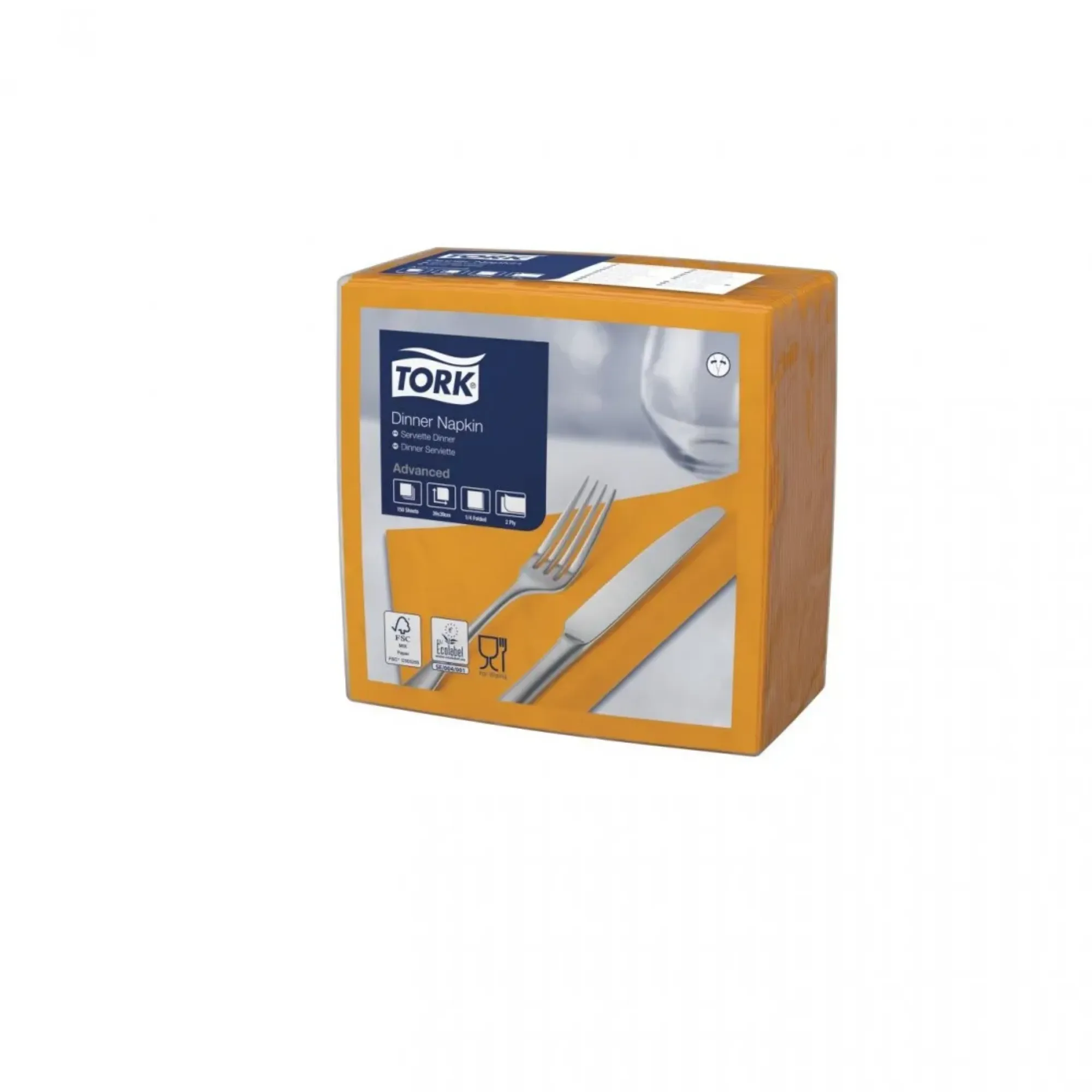 Picture of Tork Orange 39/2 Dinner Napkin X 1800 - 05912245