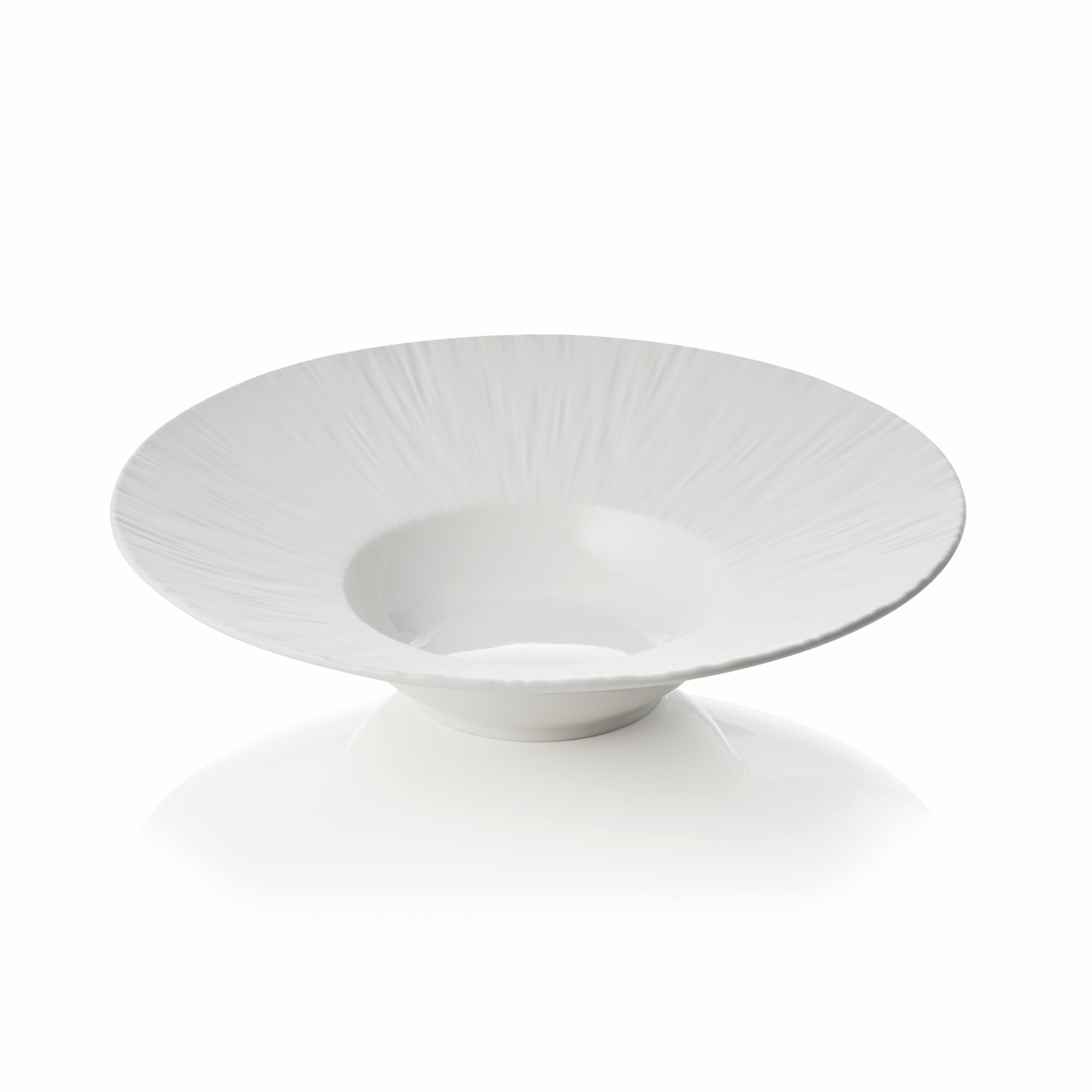Picture of Maya Shiro Porcelain Pasta Plate Set White Dia 24 cm Pack of 3 - 4850124