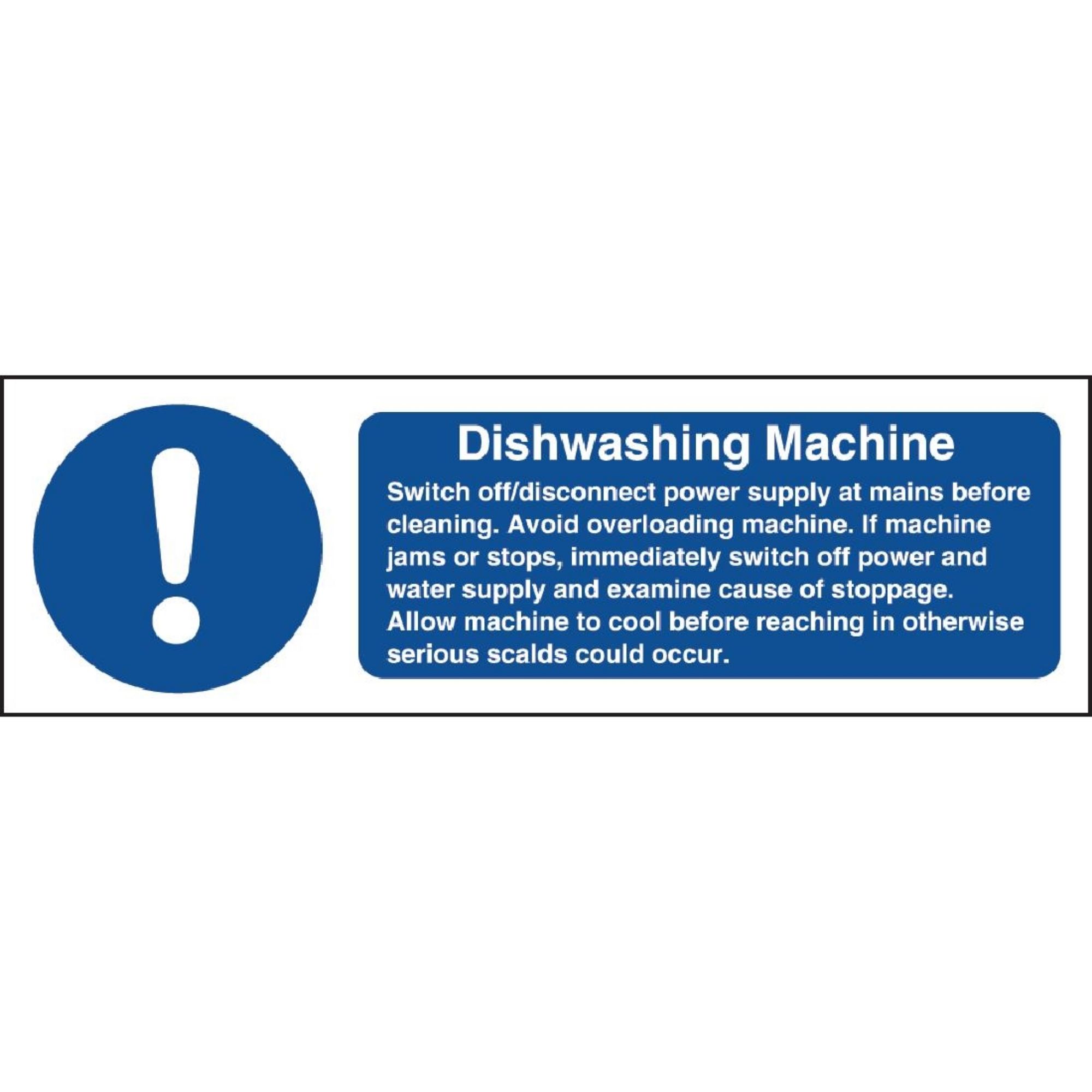 Picture of Vogue Dishwasher Machine Safety Sign - W199