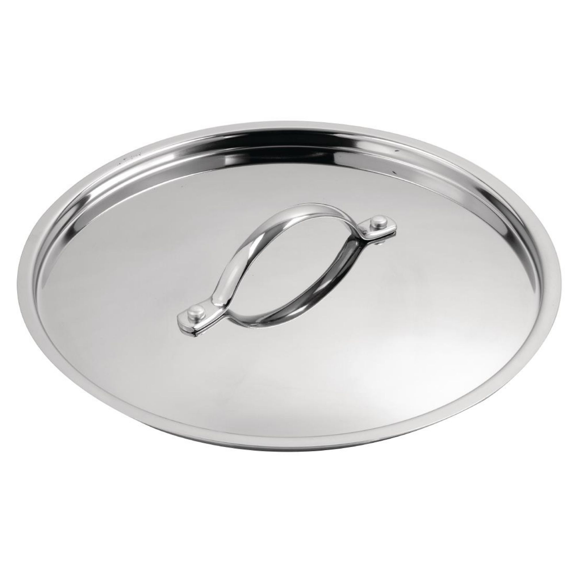 Picture of Vogue Stainless Steel & Aluminium Tri-Wall Stew Pan Lid 24cm - Y425