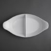 Picture of Olympia Whiteware Divided Oval Eared Dishes 295x155mm (6 pack) - Y100