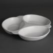 Picture of Olympia Whiteware Vegetable Dishes 3 Section 250mm (6 pack) - Y099
