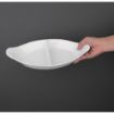 Picture of Olympia Whiteware Divided Oval Eared Dishes 295x155mm (6 pack) - Y100