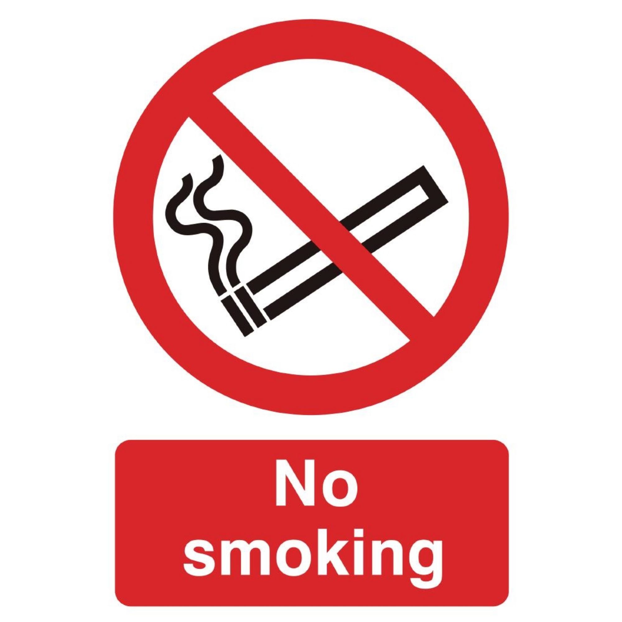 Picture of PVC No Smoking Symbol Sign - W391