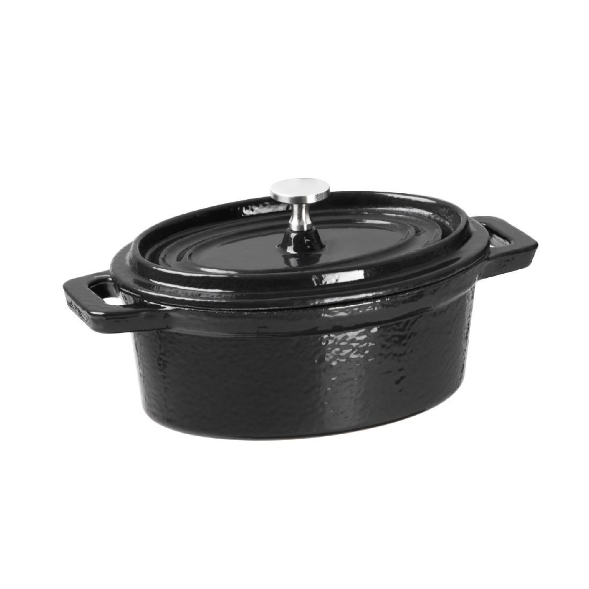 Picture of Vogue Cast Iron Oval Mini Pot Black - Y264