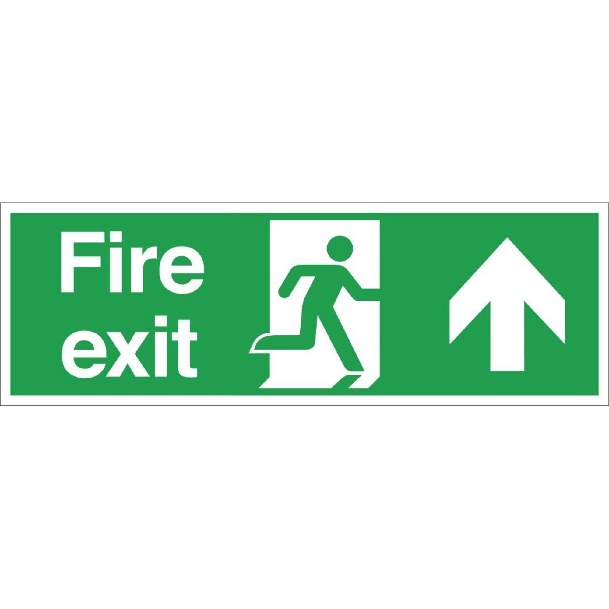 Picture of Fire Exit Sign Arrow Up - W301