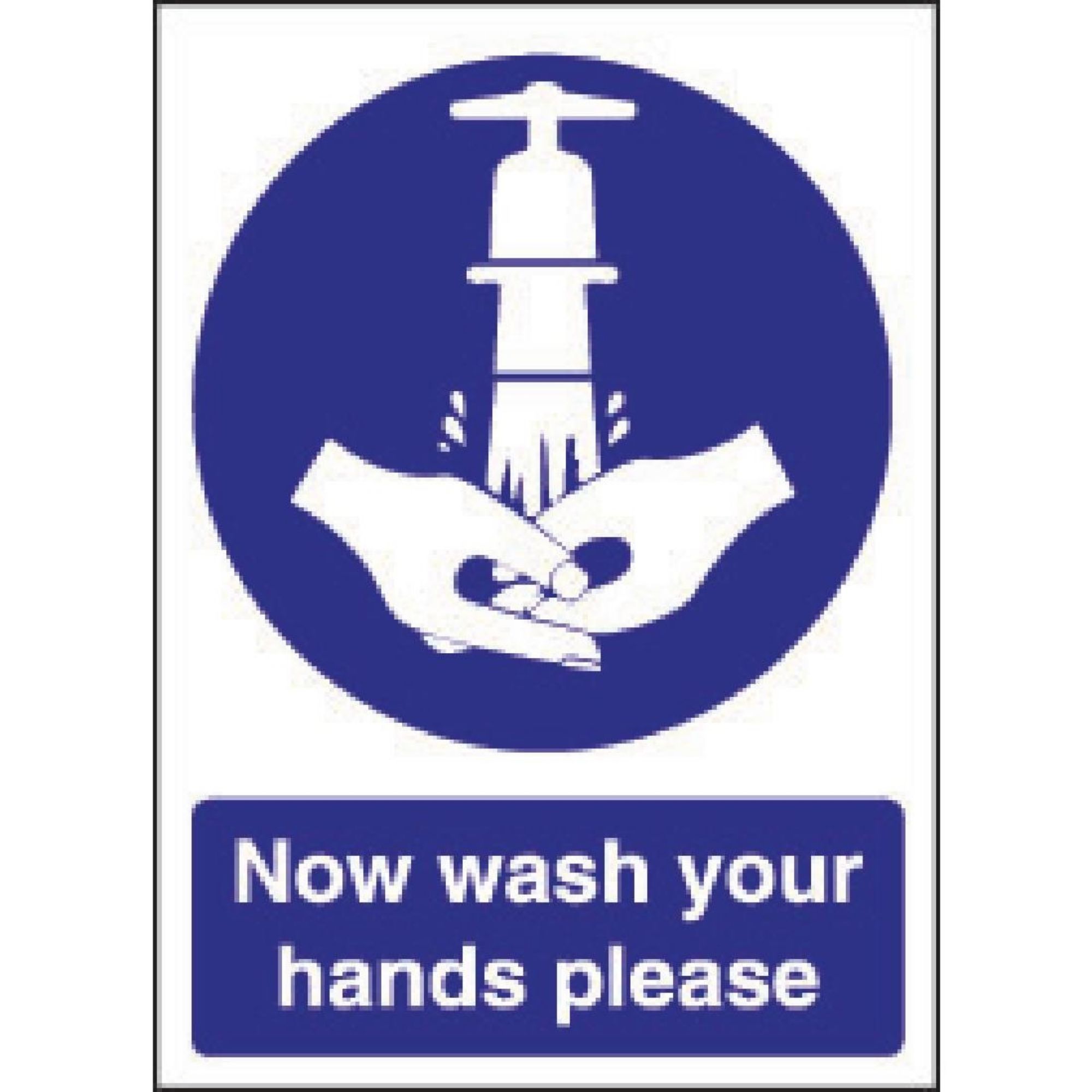 Picture of Vogue Now Wash Your Hands Sign - W187