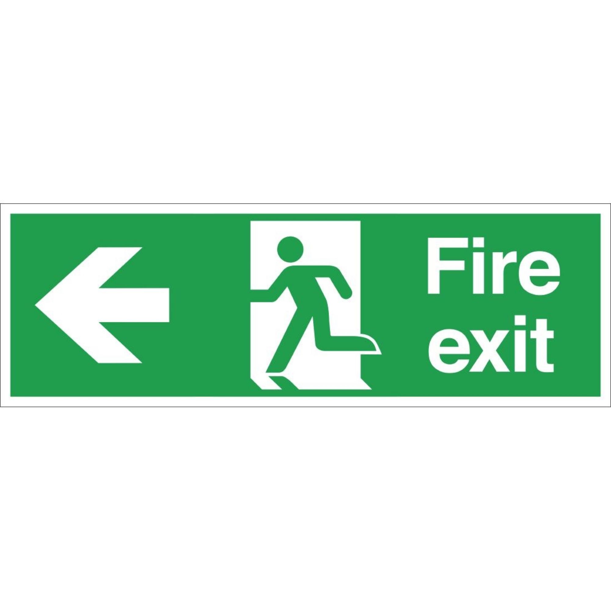 Picture of Fire Exit Sign Arrow Left - W303