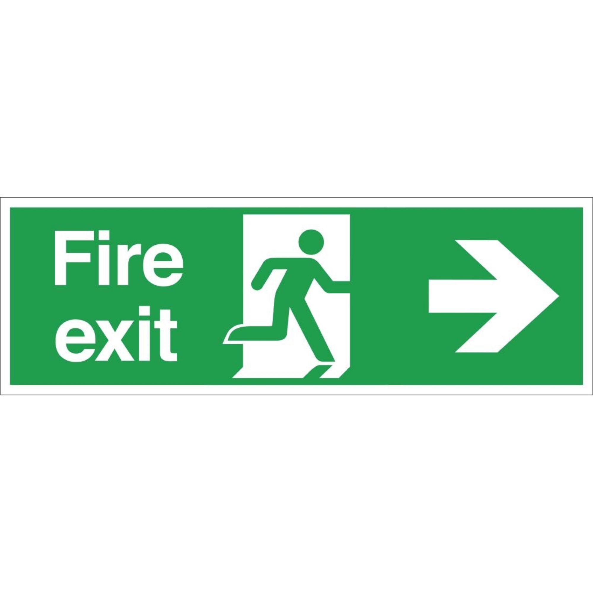 Picture of Fire Exit Sign Arrow Right - W302
