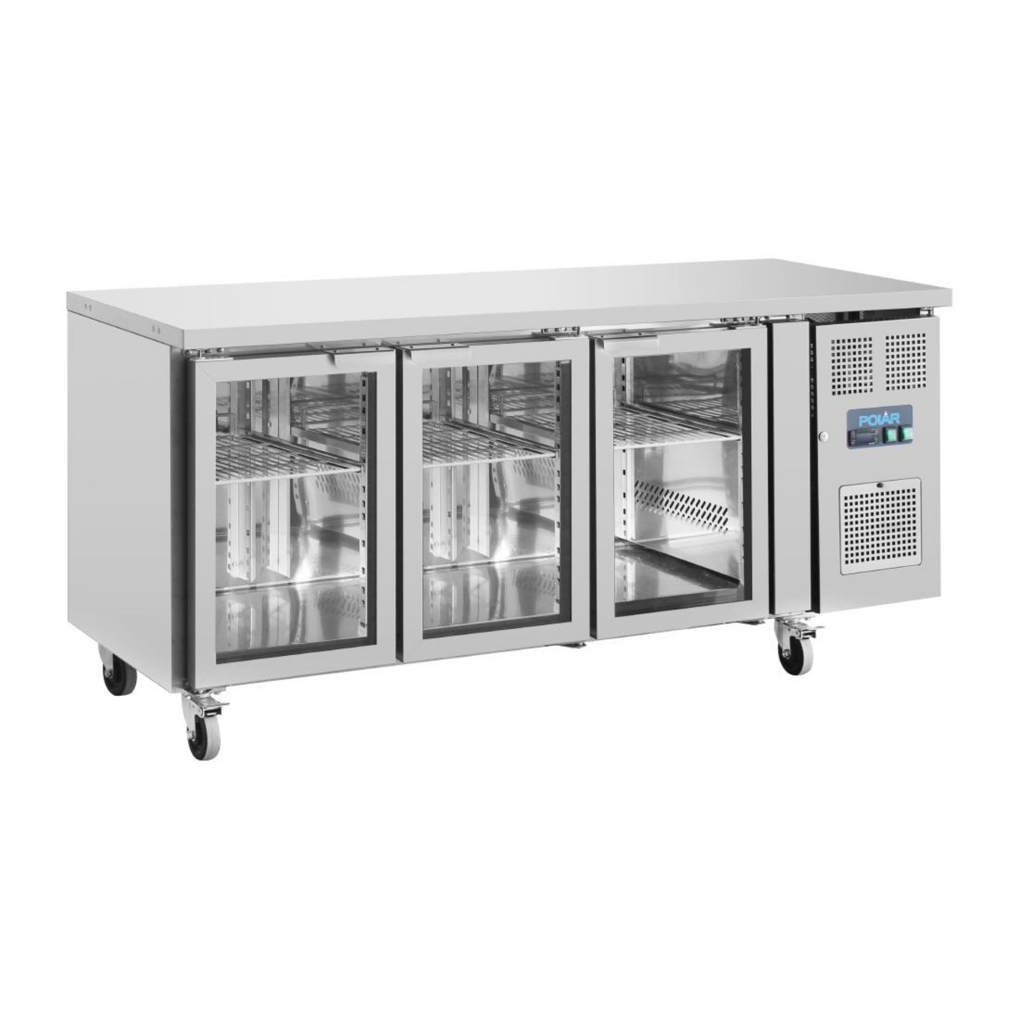 Picture of Polar U-Series 3 Door Counter Fridge with Glass Doors - UA024