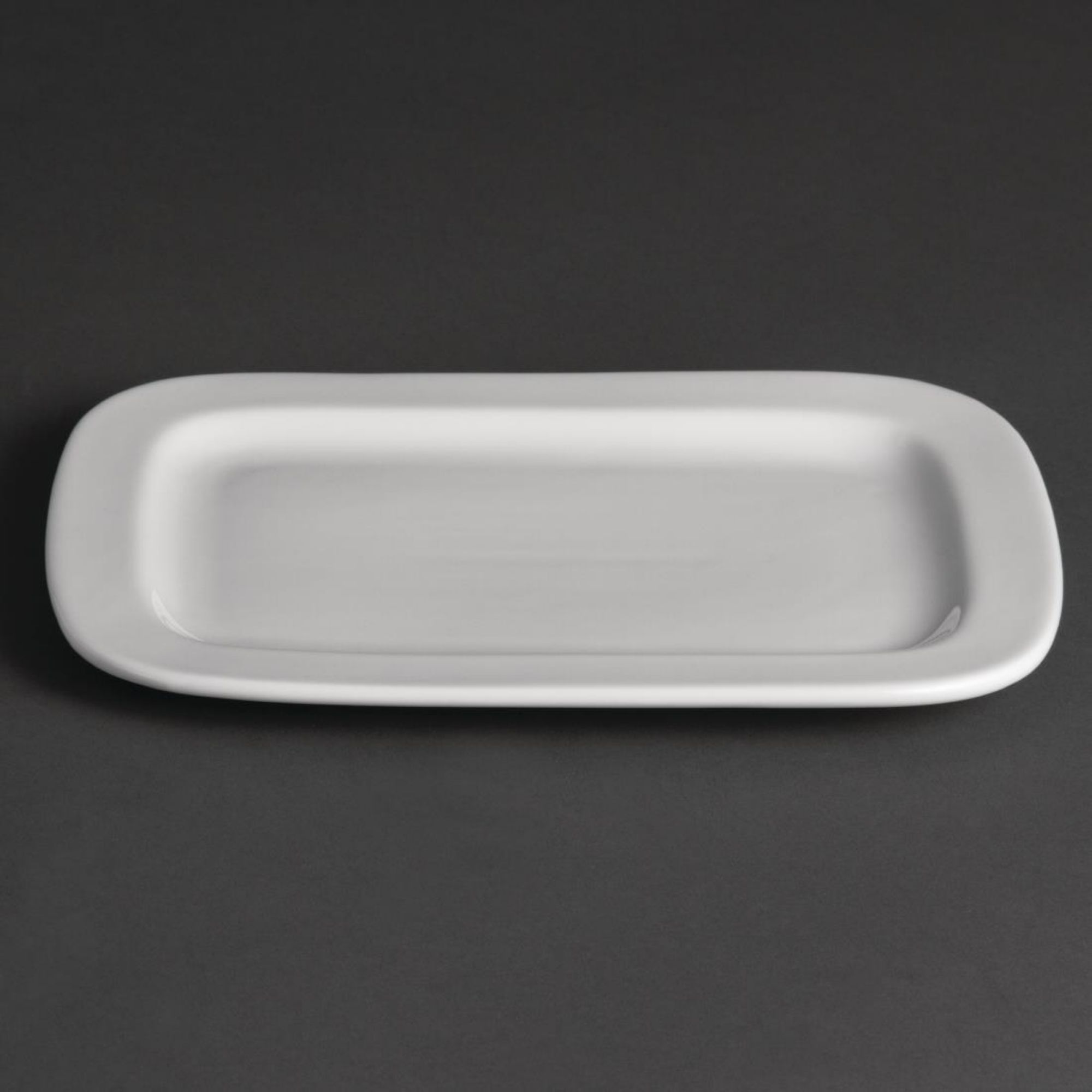 Picture of Olympia Whiteware Rounded Rectangular Plates 230mm (12 pack) - U805
