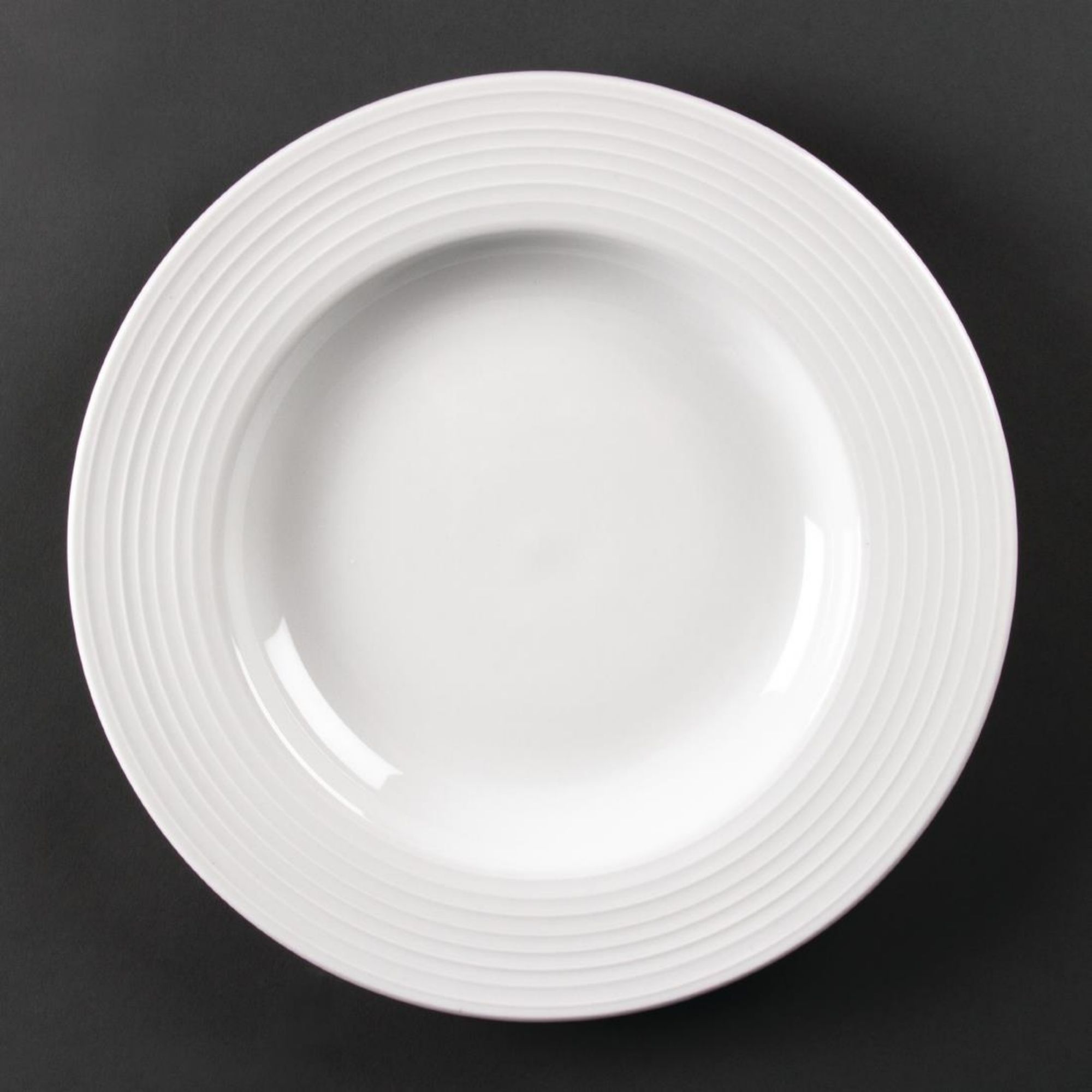 Picture of Olympia Linear Pasta Plates White 310mm (6 pack) - U096