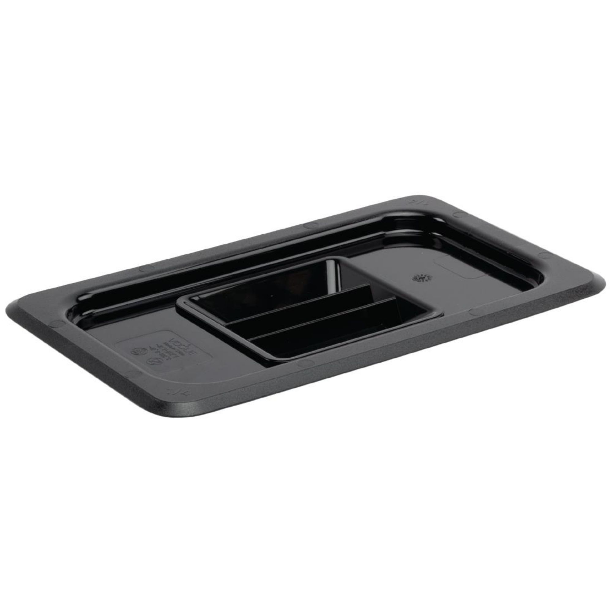 Picture of Vogue Polycarbonate 1/4 Gastronorm Lid Black - U477